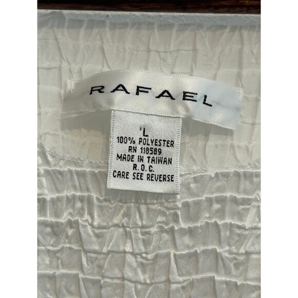 Rafael Women's White Stretchy Sleeveless Top Size L - Picture 3 of 5